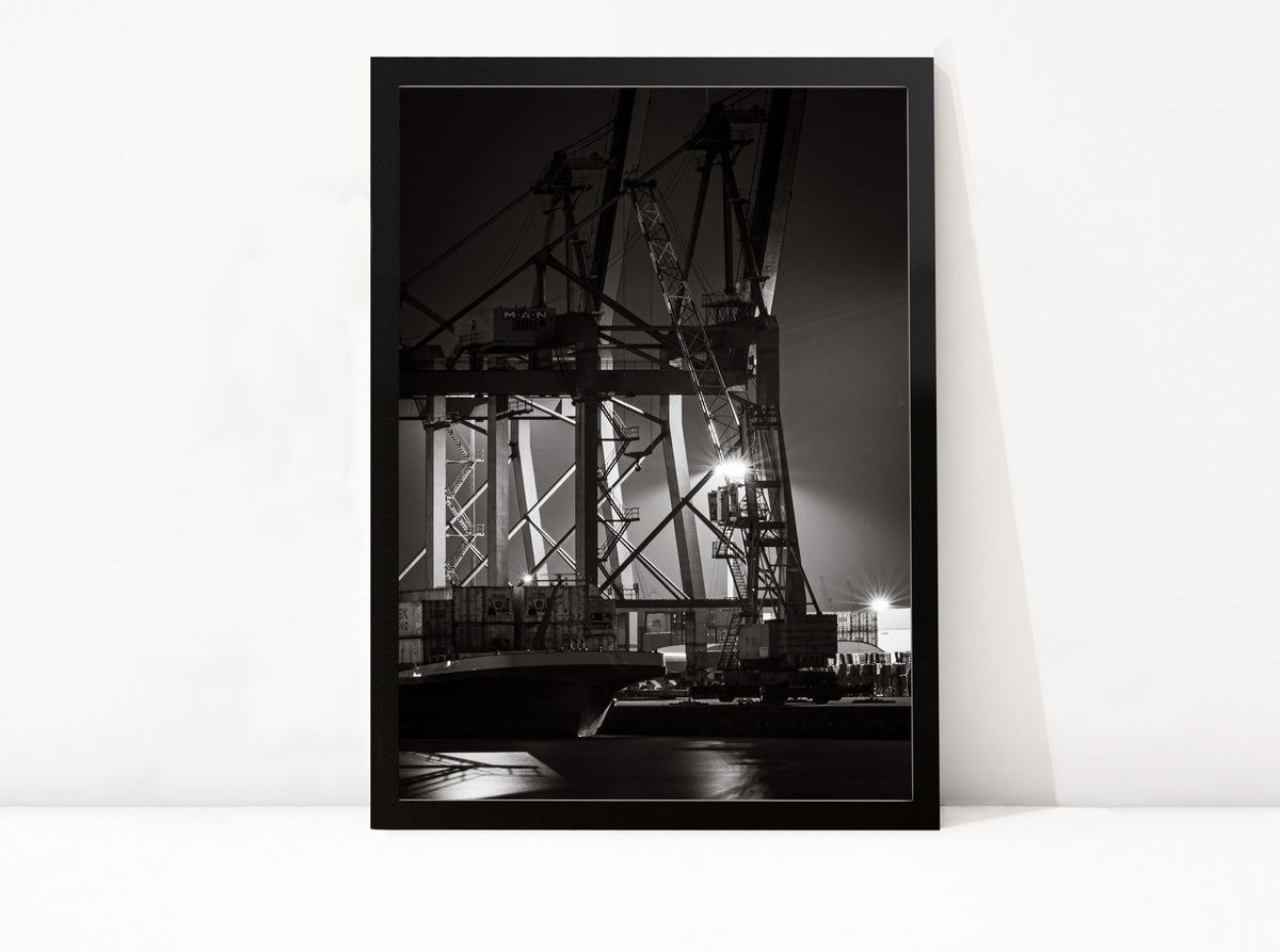 Poster Rotterdam 34 ingelijst, zwart-wit stadsfotografie uit Rotterdam