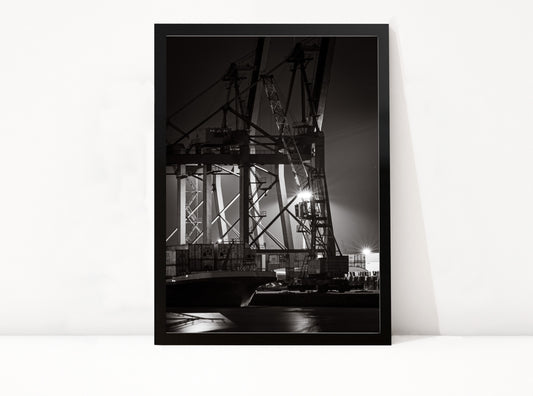 Poster Rotterdam 34 ingelijst, zwart-wit stadsfotografie uit Rotterdam