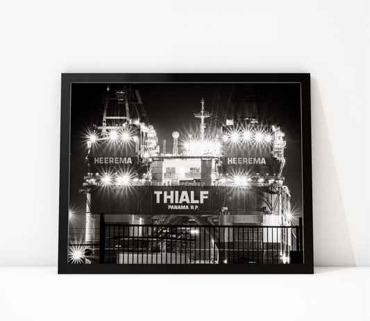 Poster Rotterdam 35 ingelijst, zwart-wit stadsfotografie uit Rotterdam